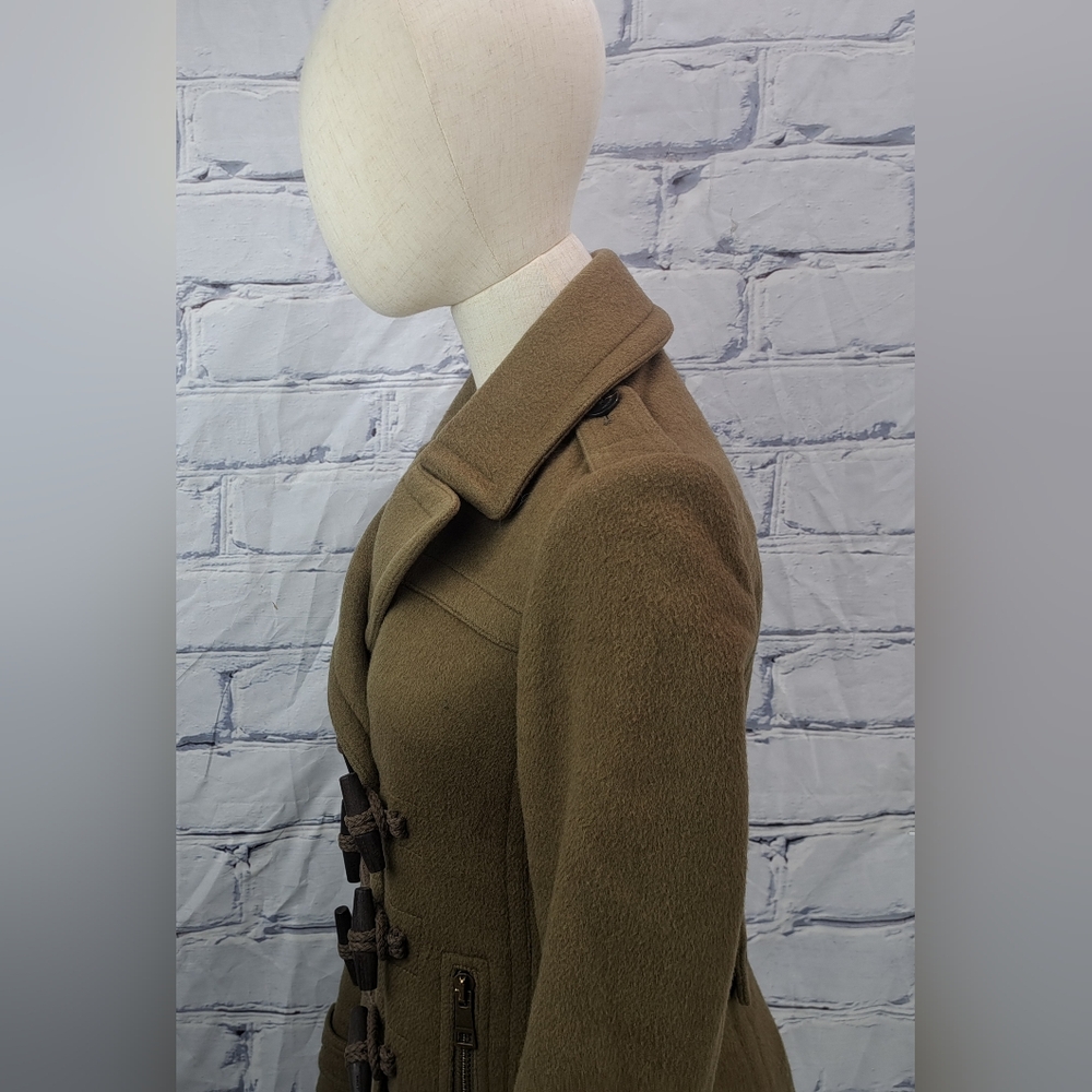 Burberry Women's Pea Coat Winter Jacket Wool Toggle Duffle Double Breasted 2 US - Picture 12 of 16